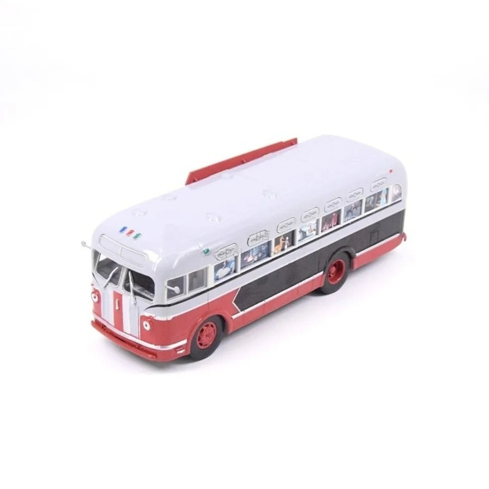 1/43 Scale Toy Car ZIS-155 Mobile Children's Cinema Russian Ufa Bus SJAVN008 Alloy Model Static Model Boy Toy Gift