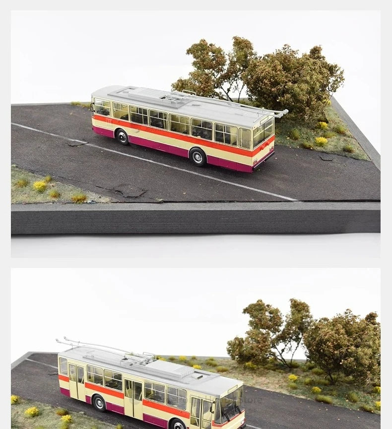 SKODA-14TR Dual-axle Trolleybus Vintage-style Bus 103663 Collectible Static Model