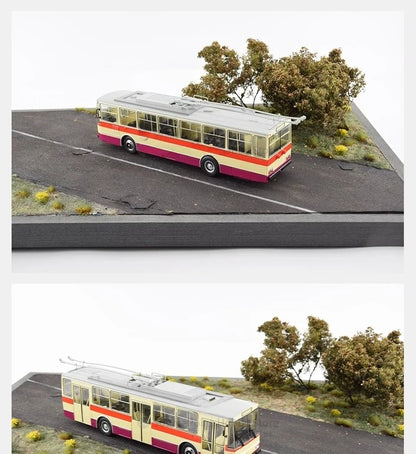 SKODA-14TR Dual-axle Trolleybus Vintage-style Bus 103663 Collectible Static Model