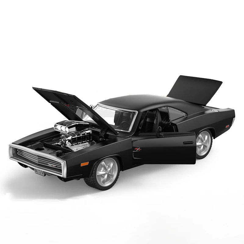 1970 Dodge Charger R/T Diecast Model Car – 1:32 Scale with Sound, Light & Pull-Back Action