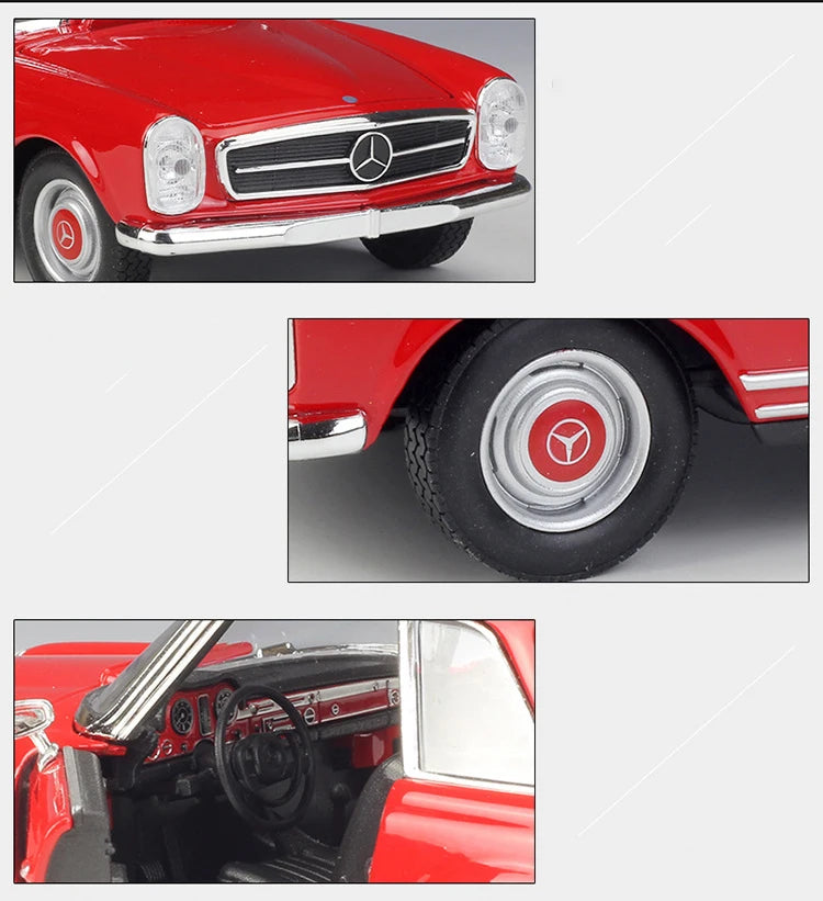 WELLY 1:24 Mercedes-Benz 230SL 1963 Alloy Car Model Diecasts & Toy Vehicles Collect Car Toy Boy Birthday Gifts