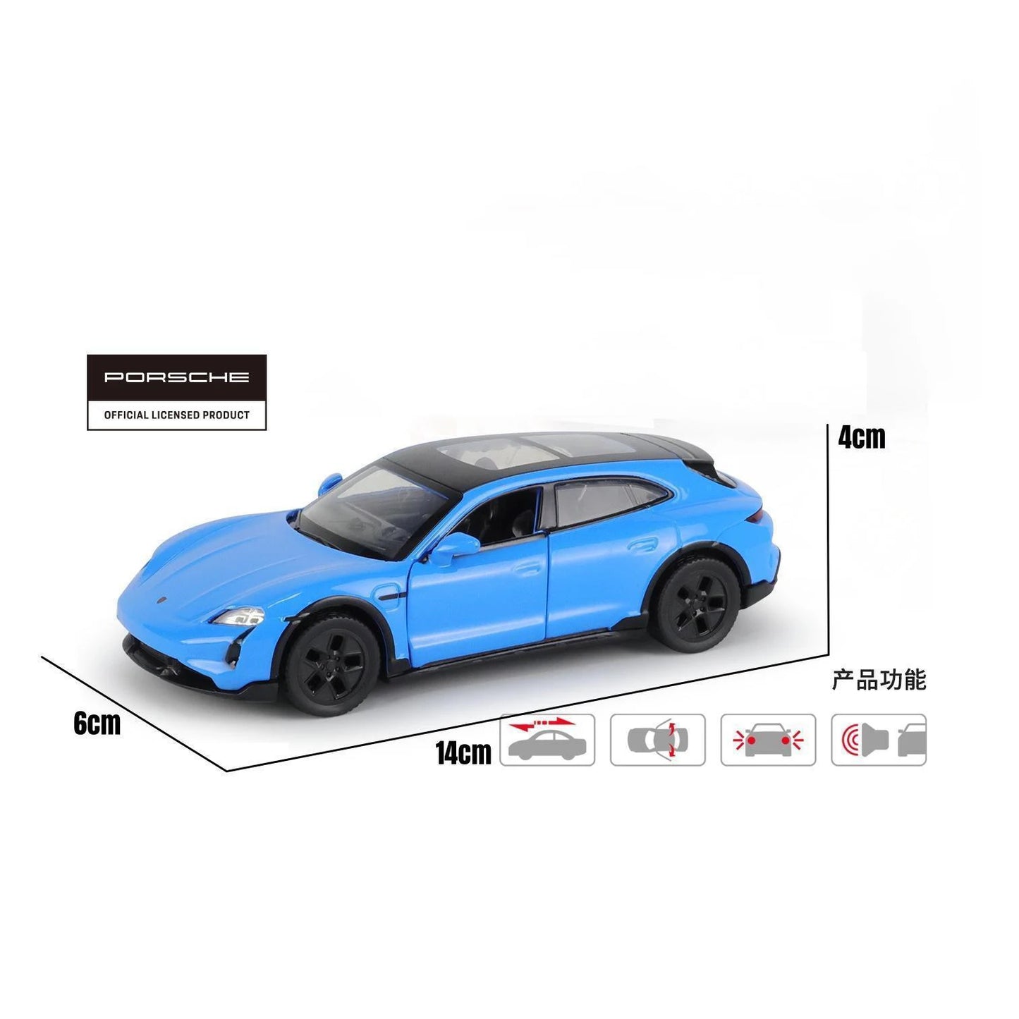 1:36 Porsche Taycan Turbo S Cross Turismo Alloy Car Model