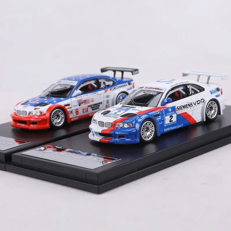 DCM 1:64 BMW M3 GTR E46 Racing Car Diecast Model Collectible