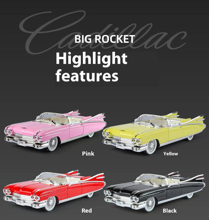 1:24 Retro Luxury Convertible Sports Car Diecast Model
