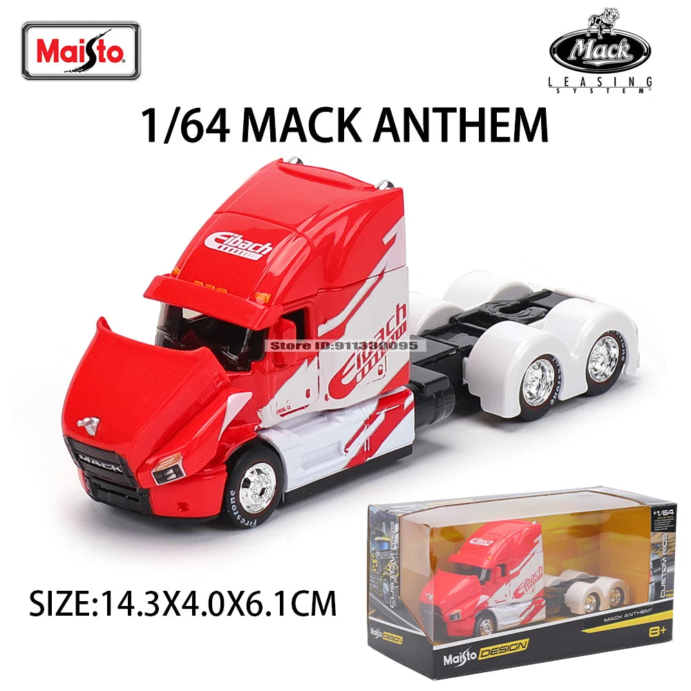 Maisto 1:64 Mercedes-Benz MACK Anthem International Trailer model simulation car model alloy car toy male collection gift