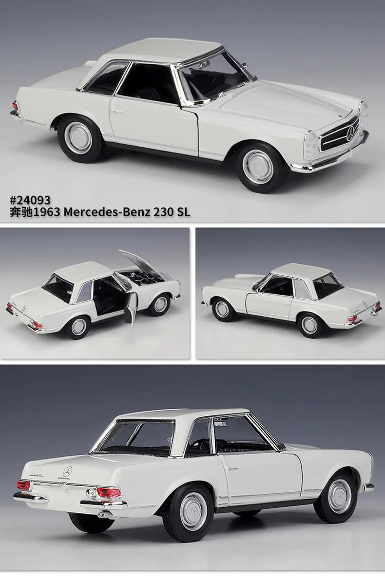 WELLY 1:24 Mercedes-Benz 230SL 1963 Alloy Car Model Diecasts & Toy Vehicles Collect Car Toy Boy Birthday Gifts