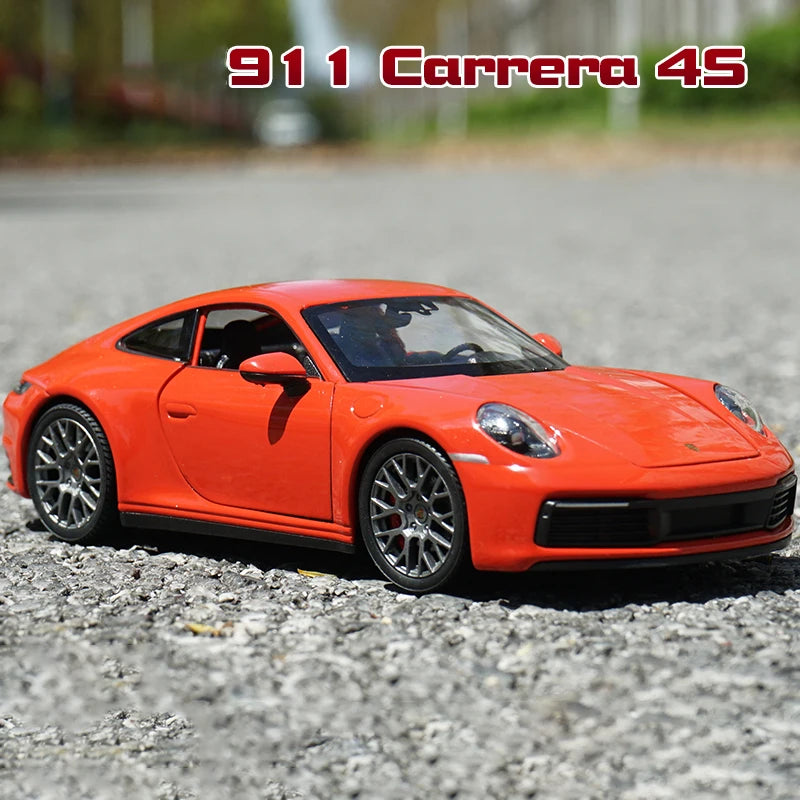WELLY 1:24 Porsche 911 Carrera 4S Alloy Car Model Diecasts & Toy Vehicles Collect Car Toy Boy Birthday gifts