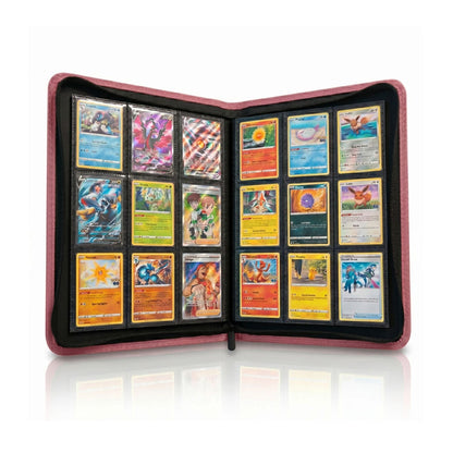 EVORETRO 9-Pocket Zip-Up Trading Card Zipper Binder for 360 cards